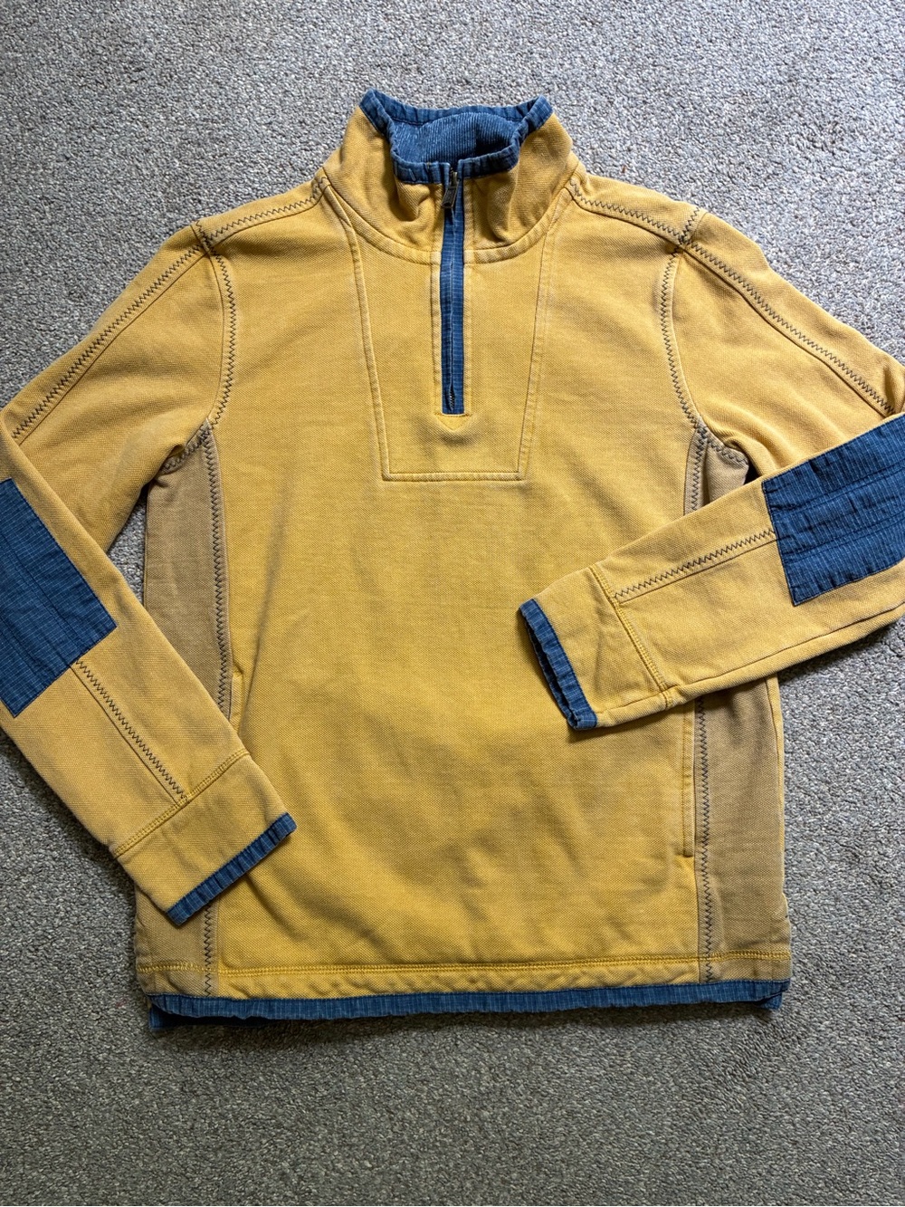 Fat Face Arlie Yellow Quarter Zip Pullover (S)